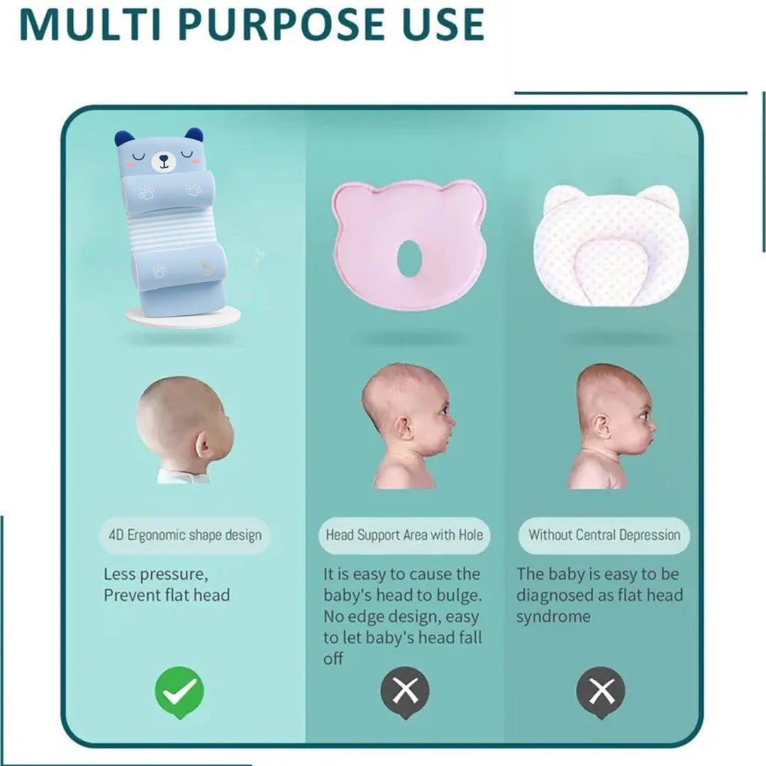 Baby Shaping Head Support Pillow - Assorted Colour drop