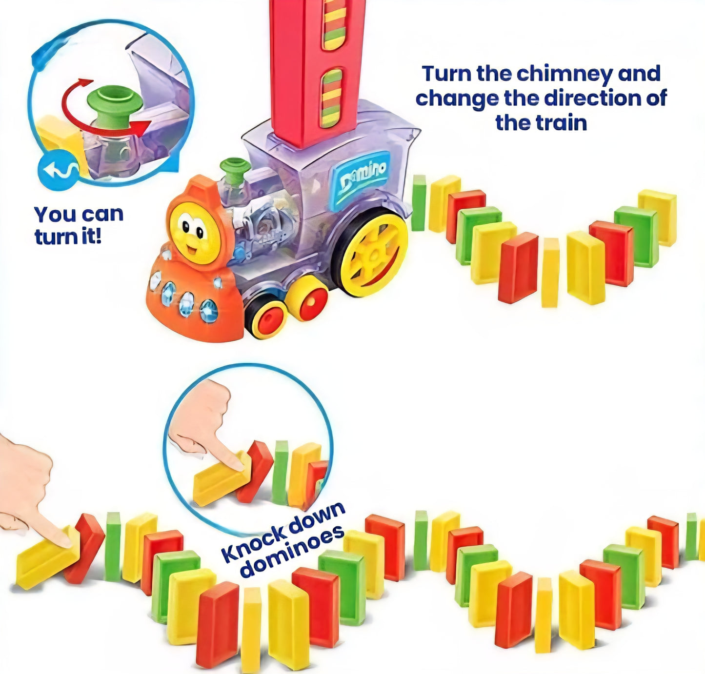 BlockChase™ – Race, Set, Domino | Instant Chain Reactions | Perfect for Little Hands