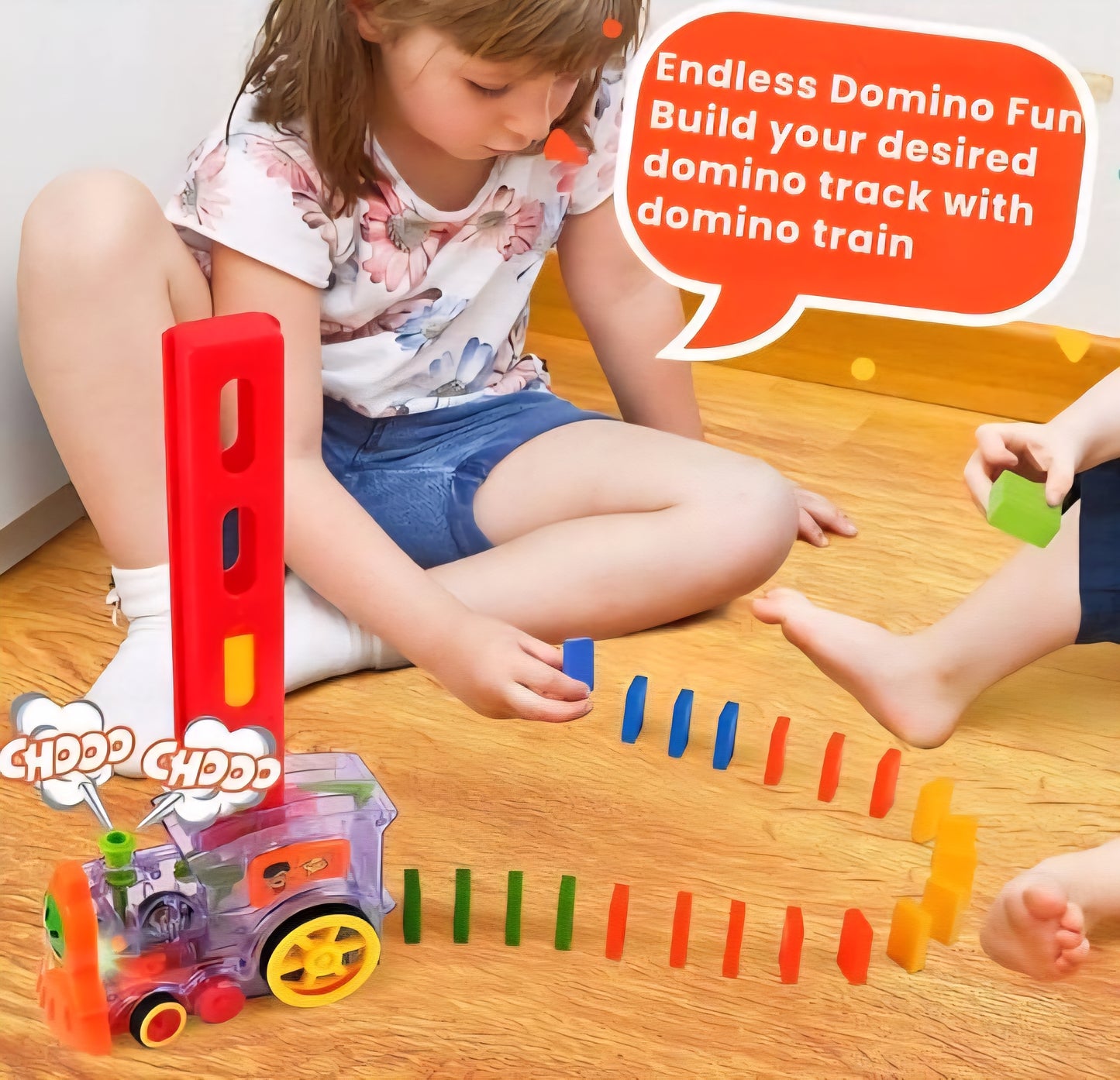 BlockChase™ – Race, Set, Domino | Instant Chain Reactions | Perfect for Little Hands